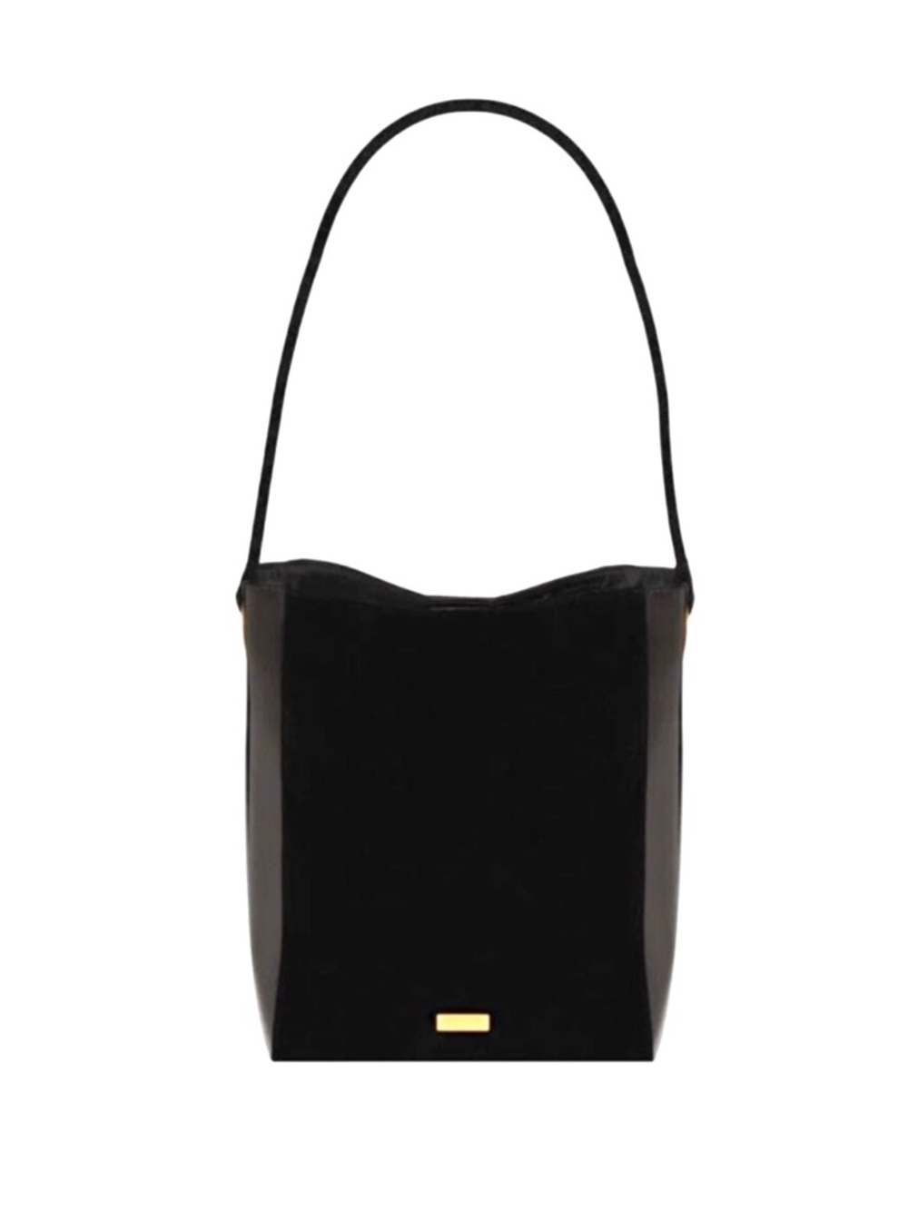 Carolina Herrera Good Girl Black Velvet and Patent Tote/Shoulder Bag